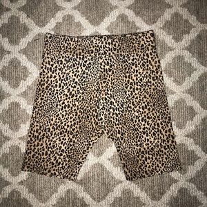 Cheetah print biker shorts